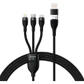 Baseus Flash Series II 100W 3-in-2-pikalatauskaapeli - 1.2m - musta