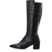 Bianco Biadevived Stretch Knee High Boot Smooth Faux Leather - Black - 41