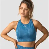 ICANIWILL Camo Seamless Sports Bra, Light Teal