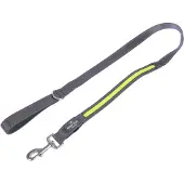 Nomad Tales Spirit USB LED -hihna neonkeltainen & harmaa 120cm koira