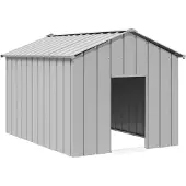 vidaXL Koiratalo katolla 113x153x101 cm galvanoitua terästä