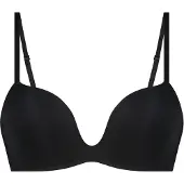Hunkemoller Deep-V Padded Underwired Push-Up Bra - Black - 80 E