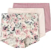 Name It Mini Nmftights 3P Nostalgia Flower Noos - Pink - 104