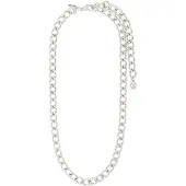 Pilgrim Charm Curb Necklace Silver-Plated - Silver - ONE SIZE