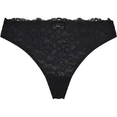 Hunkemoller Marine Thong - Black - L