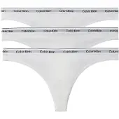 Calvin Klein Underwear Stringit musta / valkoinen / luonnonvalkoinen