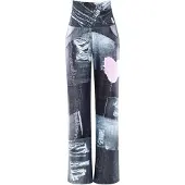 Winshape Urheiluhousut 'CUL101C' harmaa / harmaa denim / roosa / valkoinen