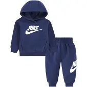 Nike Juoksupuku 'Club Fleece' laivastonsininen / valkoinen