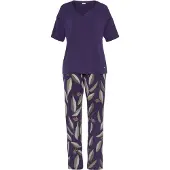 LASCANA Pyjama beige / oliivi / tummanvioletti / vanha roosa