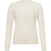 Gant for woman. 4805315 Round Neck Sheeps Wool Eights Knitted Pullover white (L), Casual