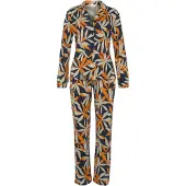 s.Oliver Pyjama beige / tummansininen / oranssi