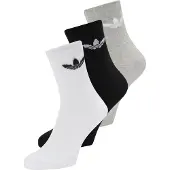 Adidas Originals Sukat 'Trefoil' meleerattu harmaa / musta / valkoinen