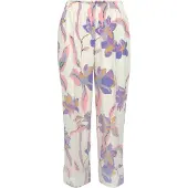 LASCANA Pyjamahousut beige / lila / vaaleanpunainen