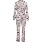 Vivance Pyjama 'Dreams' harmaa / vaalea pinkki / offwhite