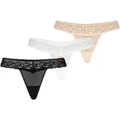 TEYLI Stringit 'Leo' beige / musta / valkoinen