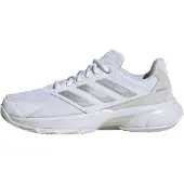 Adidas Urheilukengät 'Courtjam Control 3' vaaleanharmaa / valkoinen