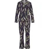 LASCANA Pyjama laivastonsininen / pastellinvihreä / tummanvihreä / vaalea pinkki