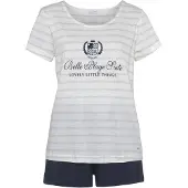 LASCANA Pyjama beige / yönsininen / valkoinen