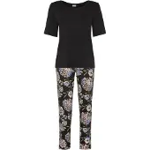 LASCANA Pyjama vaaleansininen / vaaleanvihreä / roosa / musta