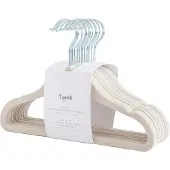 3 Sprouts Velvet Hangers (15 Pcs.), Beige - Beige - ONE SIZE