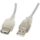 Lanberg AM-AF USB 2.0 jatkokaapeli 1,8 m ferriittiläpinäkyvä