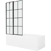 Mexen Kylpyamme Cubik paneeleilla ja lasiseinällä, 170x70 cm + 100 cm