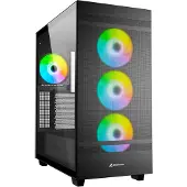 Sharkoon REBEL C50 RGB ATX, Full Tower, PC, Musta, ATX, mikro ATX, Mini-ITX, Metalli, Karkaistu lasi, Multi (4044951038244)
