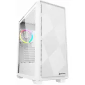 Sharkoon VS8 RGB, Midi Tower, PC, Valkoinen, ATX, mikro ATX, Mini-ITX, Karkaistu lasi, 15,8 cm (4044951039098)