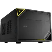Sharkoon SHARK ZONE C10, PC, Musta, Keltainen, Mini-ITX, Metalli, Pelaaminen, 15 cm (4044951016426)