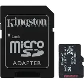 Kingston 32GB Industrial, microSDHC -muistikortti, TLC pSLC, UHS-1 V30 U3 A1, 100/80 MB/s, SD-adapterilla