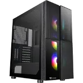 Thermaltake Versa T26 TG ARGB, Midi Tower, PC, Musta, ATX, EATX, mikro ATX, Mini-ITX, SPCC, Pelaaminen (CA-1W1-00M1WN-01)