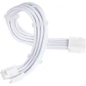 Silverstone PP07E (PCIe 6+2pin) -kaapeli, 300mm, valkoinen