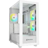 Sharkoon Rebel C60, Midi Tower, PC, Valkoinen, ATX, mikro ATX, Mini-ITX, Terästä, Karkaistu lasi, Pelaaminen (4044951040049)