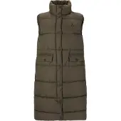 Whistler Amaretto W Long Puffer Vest - Khaki green - 38