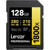 Lexar GOLD 1800x 128GB SDXC UHS-II V60 -muistikortti