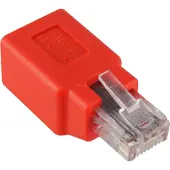 Pro 5 euron RJ45 cross-over modulaarinen adapteri CAT 5e:lle - Punainen
