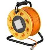 Dsit Portable RJ45 Network Cable Reel Extension, orange, 50m (58934)