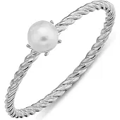 Lykken Pearls kiertyvä hopeahelmisormus 160
