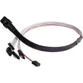 Silverstone Multilane SAS SFF-8087 -> 4x SATA 7-pin -kaapeli, 50cm, musta