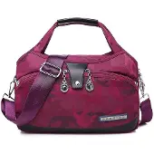 Hobby Hall Vedenpitävä käsilaukku, Camouflage Rose red