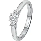 Lykken Elegance kolmikivinen timanttisormus valkokulta 0,33 ct-175