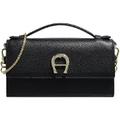 Etienne aigner Fashion Kytkinlompakko Nahka 19 cm Musta