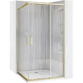 REA City suihkukaappi 80x100 Brushed Gold