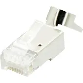Microconnect Suojattu FTP Cat7/6 RJ-45-liitin, hopea, 10kpl