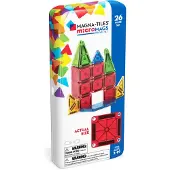 Magna-Tiles microMAGS 26-osainen matkamagneettinen rakennussarja - rohkeat värit Alkuperäinen magneettinen rakennusmerkki