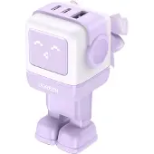 UGREEN Nexode Robot Laturi 3 ports - 65W - Violetti