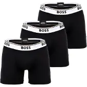 BOSS Bokserishortsit 'Power' vaaleanharmaa / musta / valkoinen