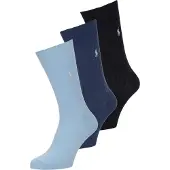 Ralph Lauren Ribbed Cotton-Blend Trouser Sock 3-Pack - Blue - 39-42