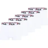 FILA Bokserishortsit vaaleanharmaa / punainen / musta / valkoinen
