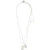 Pilgrim Brenda Pendant Necklace 2-In-1 Set Silver-Plated - Silver - ONE SIZE